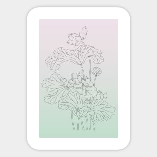 Relaxing Lotus 3 Sticker